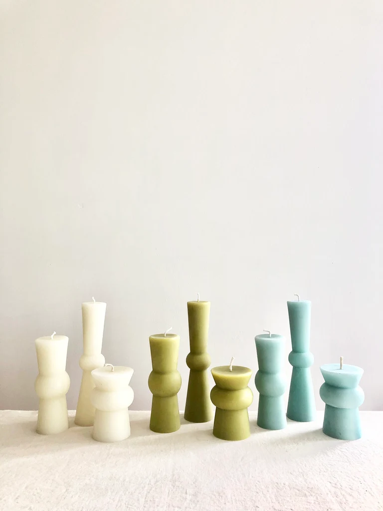 Totem Pillar Candle - Small Cream - Image 3