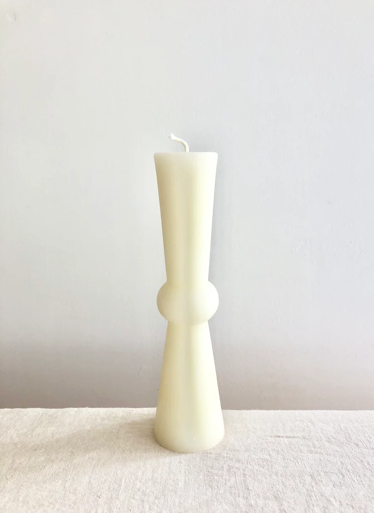 Totem Pillar Candle - Tall Cream - Image 4