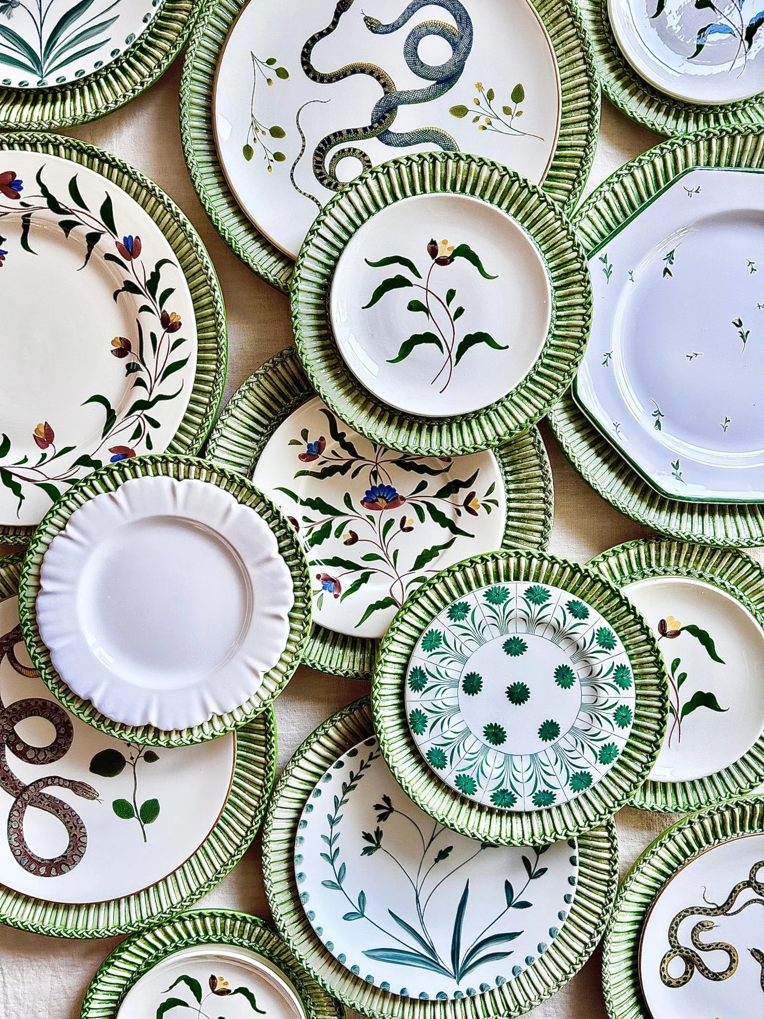 Treccia Salad Plate - Verde - Image 2